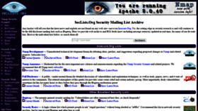 What Seclists.org website looked like in 2019 (5 years ago)