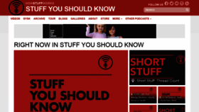 What Stuffyoushouldknow.com website looked like in 2019 (5 years ago)