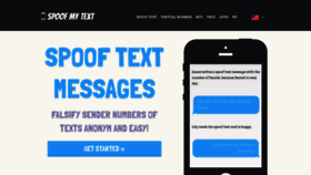 What Spoofmytextmessage.com website looked like in 2019 (5 years ago)