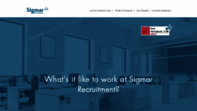 What Sigmarcareers.com website looked like in 2019 (5 years ago)
