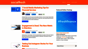 What Socialfresh.com website looked like in 2019 (5 years ago)