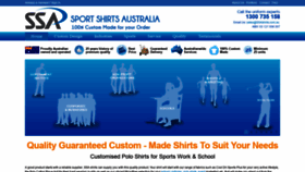 What Ssashirts.com.au website looked like in 2019 (5 years ago)