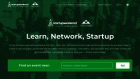 What Startupweekend.org website looked like in 2019 (5 years ago)