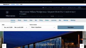 What Sheratonmilanmalpensa.com website looked like in 2019 (5 years ago)