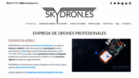 What Skydron.es website looked like in 2019 (5 years ago)