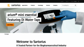 What Sartorius.com website looked like in 2019 (5 years ago)