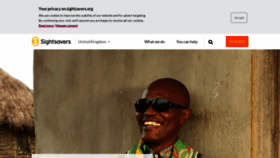 What Sightsavers.org website looked like in 2019 (5 years ago)