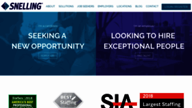 What Snelling.com website looked like in 2019 (5 years ago)