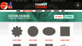 What Standoutstickers.com website looked like in 2019 (5 years ago)