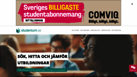 What Studentum.se website looked like in 2019 (5 years ago)