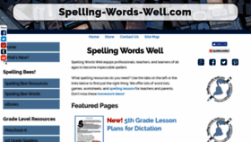 What Spelling-words-well.com website looked like in 2019 (5 years ago)