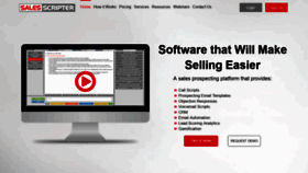 What Salesscripter.com website looked like in 2019 (5 years ago)