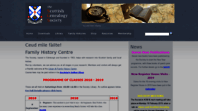 What Scotsgenealogy.com website looked like in 2019 (5 years ago)