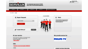 What Servilux.be website looked like in 2019 (5 years ago)
