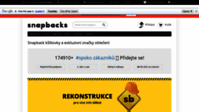 What Snapbacks.cz website looked like in 2019 (5 years ago)