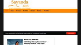 What Sayanda.com website looked like in 2019 (5 years ago)
