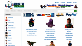 What Storeforknowledge.com website looked like in 2019 (5 years ago)