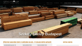 What Szekelyfatelep.hu website looked like in 2019 (5 years ago)