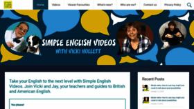 What Simpleenglishvideos.com website looked like in 2019 (5 years ago)