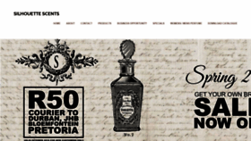 What Silhouettescents.co.za website looked like in 2019 (5 years ago)