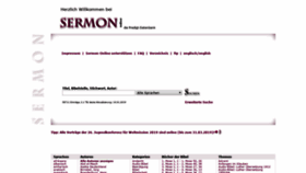 What Sermon-online.de website looked like in 2019 (5 years ago)