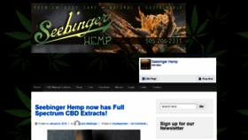 What Seebingerhemp.com website looked like in 2019 (5 years ago)