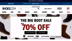What Shoes.com website looked like in 2019 (5 years ago)