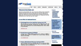 What Serverseek.com website looked like in 2019 (5 years ago)