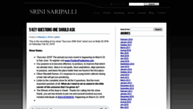 What Srinisaripalli.com website looked like in 2019 (5 years ago)