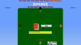 What Spades-cardgame.com website looked like in 2019 (5 years ago)
