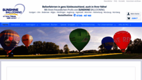 What Sunshine-ballooning.de website looked like in 2019 (5 years ago)