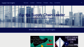 What Supplychaininsights.com website looked like in 2019 (5 years ago)