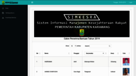 What Simkesra.karawangkab.go.id website looked like in 2019 (5 years ago)