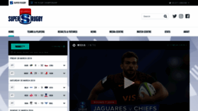 What Super.rugby website looked like in 2019 (7 years ago)