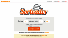 What Sorteador.com.br website looked like in 2019 (5 years ago)