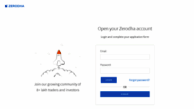 What Signup.zerodha.com website looked like in 2019 (5 years ago)