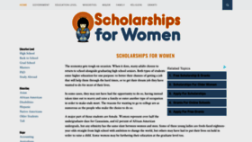 What Scholarshipsforwomen.net website looked like in 2019 (5 years ago)