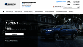 What Subaruorangecoast.com website looked like in 2019 (5 years ago)