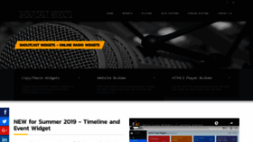 What Shoutcastwidgets.com website looked like in 2019 (5 years ago)
