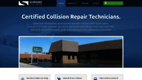 What Schradercollision.com website looked like in 2019 (5 years ago)