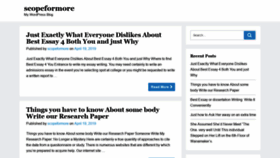 What Scopeformore.co.uk website looked like in 2019 (6 years ago)