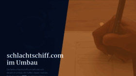 What Schlachtschiff.com website looked like in 2019 (5 years ago)