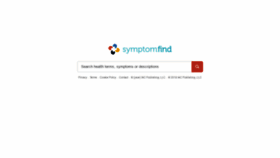 What Symptomfind.com website looked like in 2019 (5 years ago)