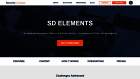 What Sdelements.com website looked like in 2019 (5 years ago)