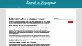 What Secretdevoyageur.com website looked like in 2019 (5 years ago)