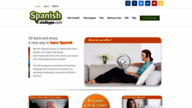 What Spanishviaskype.com website looked like in 2019 (5 years ago)
