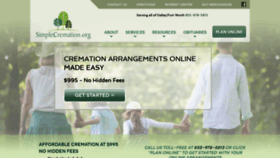 What Simplecremation.org website looked like in 2019 (5 years ago)