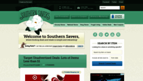 What Southernsavers.com website looked like in 2019 (4 years ago)