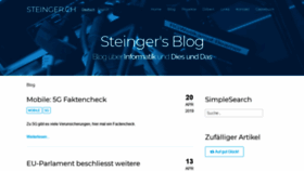 What Steinger.ch website looked like in 2019 (4 years ago)
