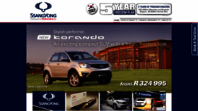 What Ssangyong.co.za website looked like in 2019 (4 years ago)